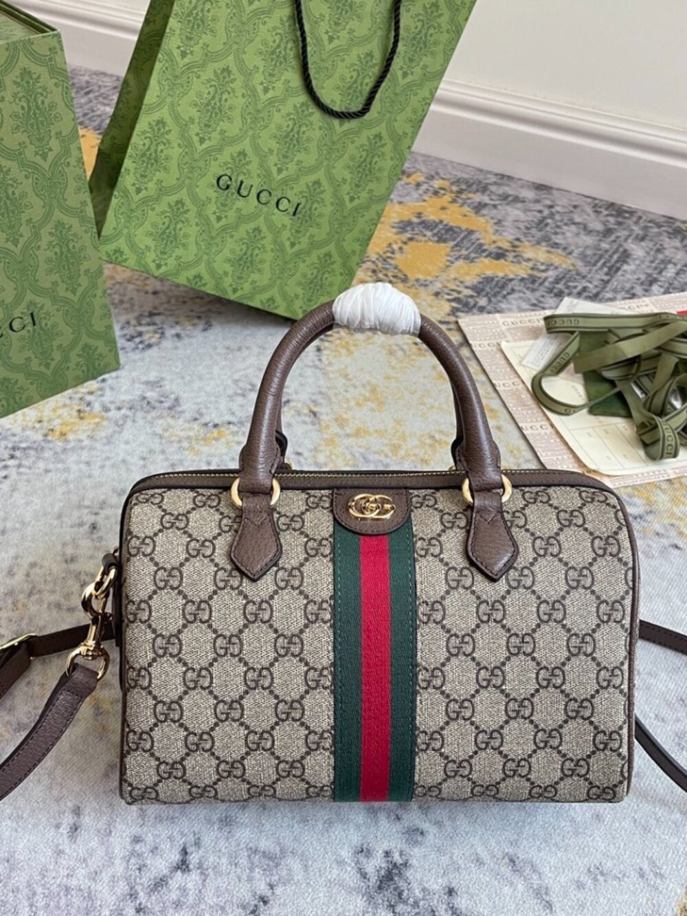 Gucci Ophidia Small Boston Bag